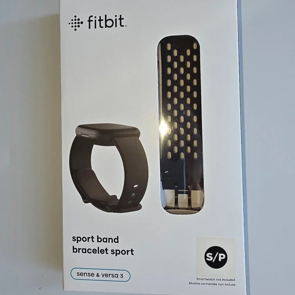 Original OEM Fitbit Versa 3/Sense Sport Band – Black – NWT – Size S/P